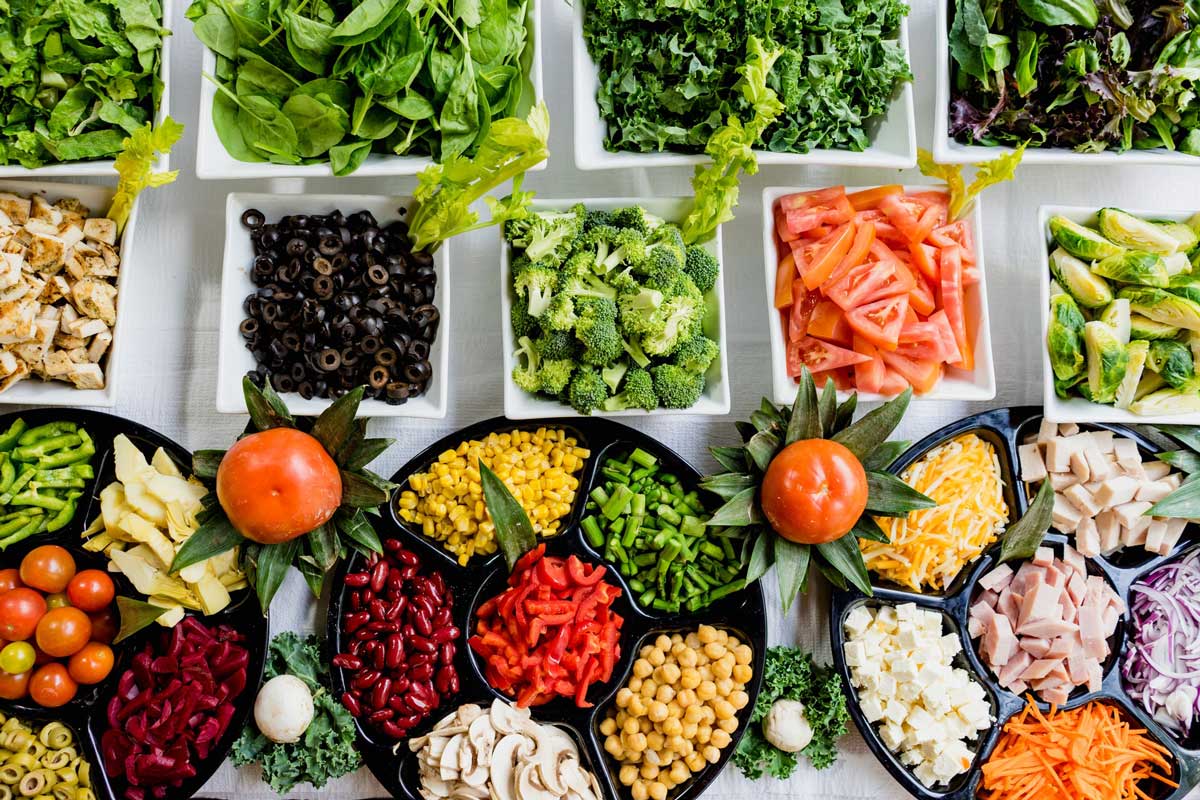 vegetables on a table